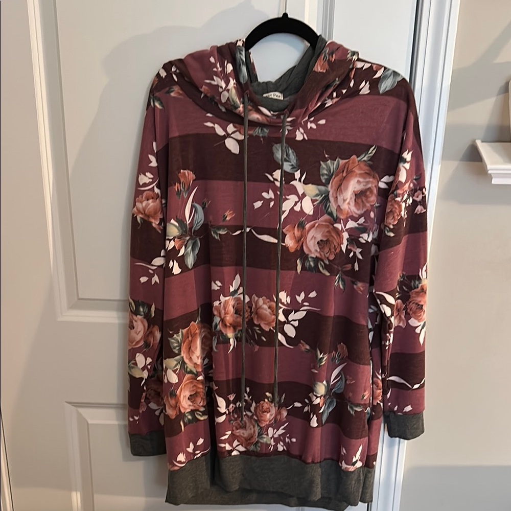 Sweet Pea Floral Hoodie